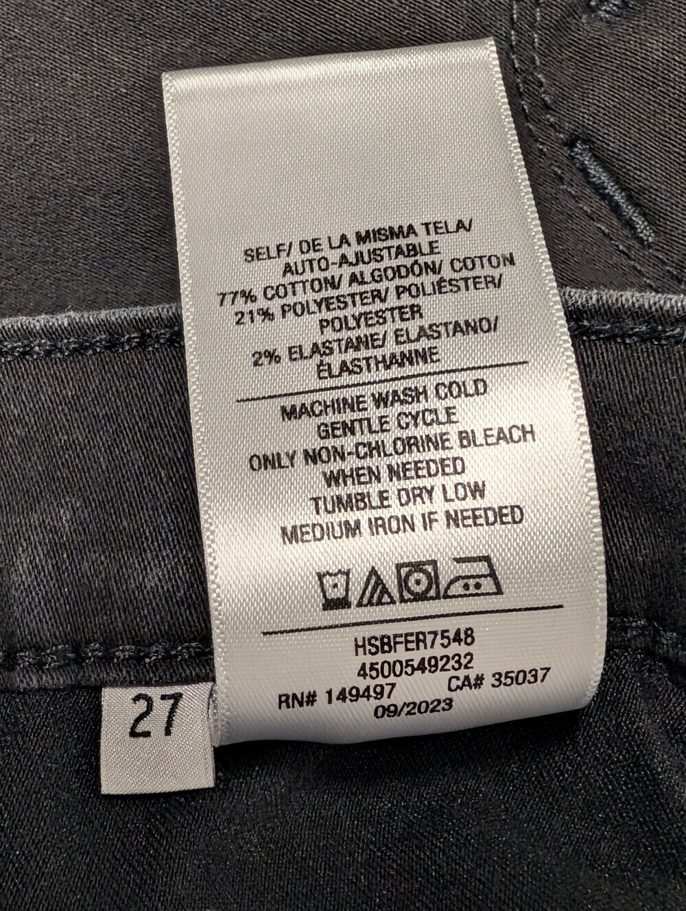Hudson Jeans Natalie Mid Rise Skinny Black Ankle Pants Women’s 27 - Picture 10 of 10